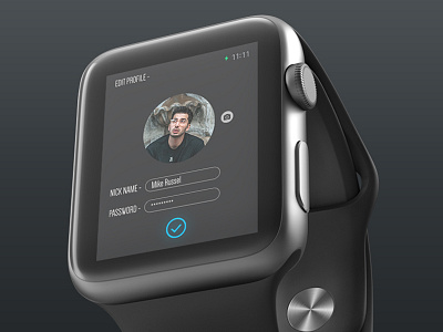 Wearable Edit Profile Screen UI Design