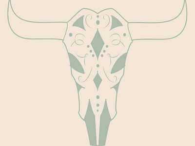 Bison skull bison skull graphic design illustration vector western