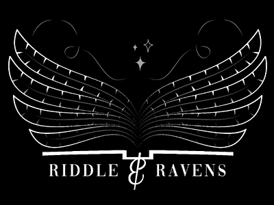Riddle & Ravens bookish branding design graphic design logo