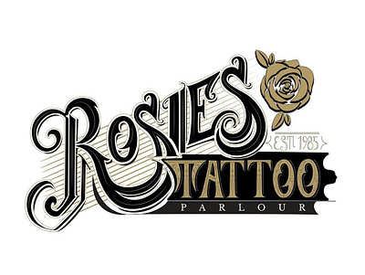 Rosie's Tattoo Parlour branding branding design branding designer design lettering logo design tattoo typography typography logo vector