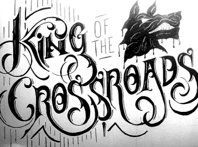 King of the Crossroads design hand drawn hand drawn type illustration inktober 2019 lettering lettering art supernatural typography