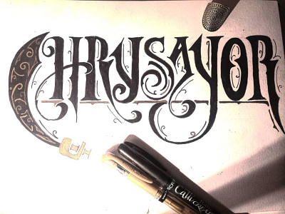 Chrysayor design hand drawn hand drawn type illustration inktober inktober2019 lettering lettering art supernatural typography