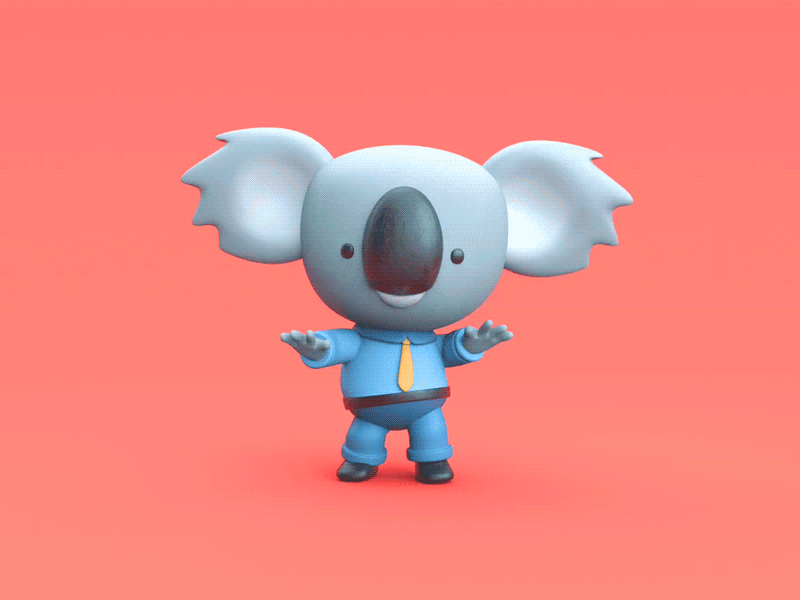 Koala Dance 3d c4d character character design cinema 4d eyedesyn koala koala bear mixamo mograph motion graphics