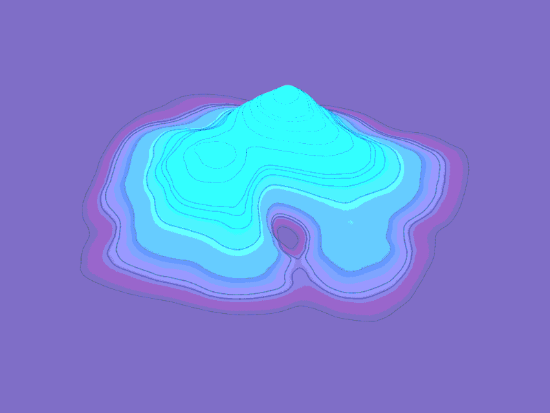 Elevation Map 3d gradients c4d cinema 4d contour draw on elevation map eyedesyn motion graphics sketch and toon