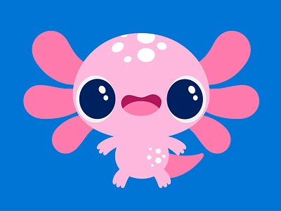 Axolotl Character animal axolotl character character design design eyedesyn illustration