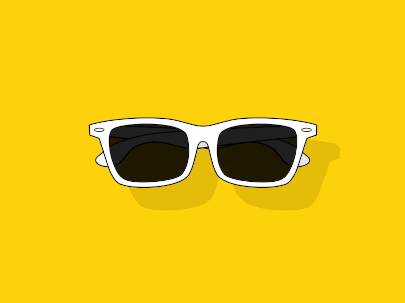 Futures So Bright I Need Shades c4d cinema 4d icon mograph sketch and toon sunglasses