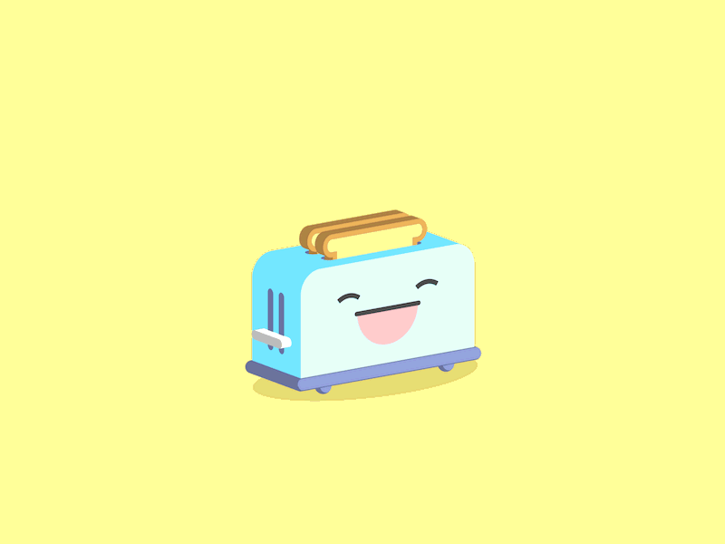 The Enflamed Little Toaster c4d cinema 4d eyedesyn fire line art motion graphics sketch and toon toast toaster