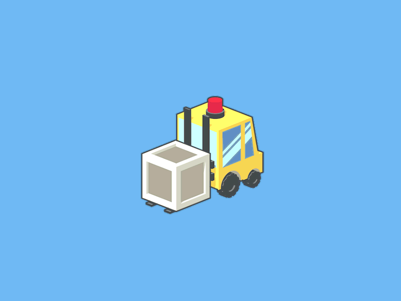 The Little Forklift That Could apps c4d cinema 4d crate flat design forklift line art microsoft motion graphics