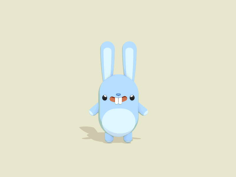 Happy Hoppy Bunny bunny c4d cartoon cinema 4d gif hop mograph rabbit sketch and toon