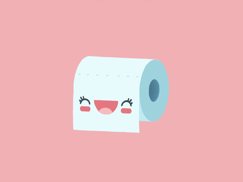 Roll Out Your Happy Face 3d after effects animation bathroom c4d character cinema 4d eyedesyn gif mograph toilet paper