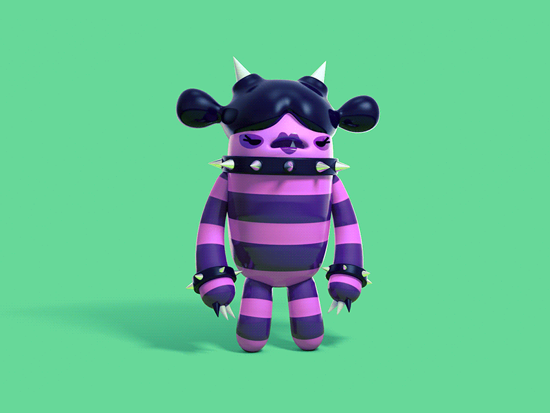 Goth Monster 3d animation c4d character cinema 4d eyedesyn fashion goth mograph monster