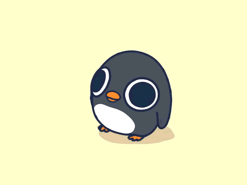 Penguin Waddle 2d 3d animation c4d cinema 4d eyedesyn gif penguin sketch and toon