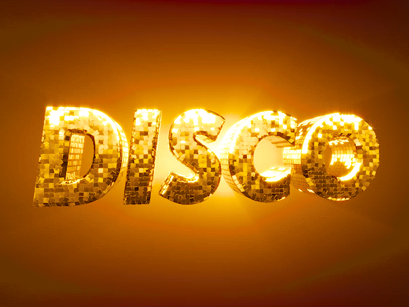 Disco Ball Type 3d 3d logo 3d type animation c4d cinema 4d disco disco ball eyedesyn