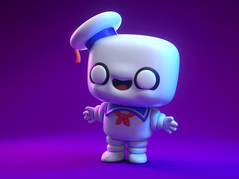 Stay Puft Marshmallow Man 3d animation c4d character character design eyedesyn ghostbusters marshmallow mograph octane toy