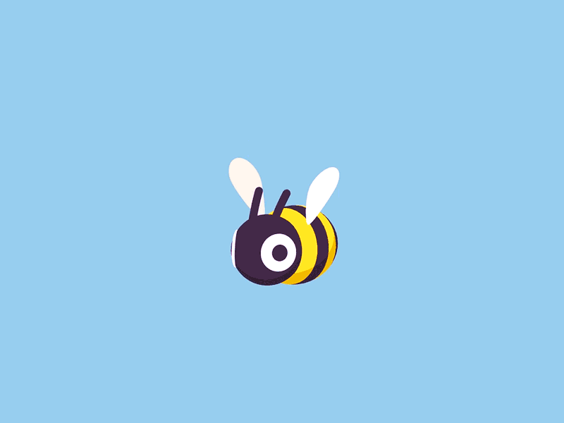 Busy Bee 2d animation bee bug bumble bee character cinema 4d eyedesyn fly insect