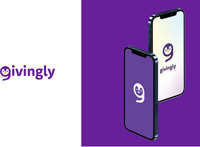 Givingly App branding character design friendly illustration kids logo mobileapp penguin