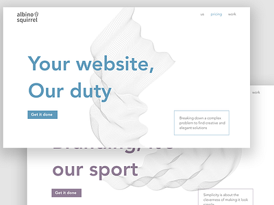 Albino Squirrel agency minimal modern ui ux webdesign website