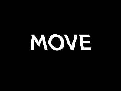 Move Logo Design black branding design flat logo minimal type typography vector white