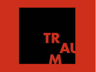 Traum black branding design flat logo minimal type vector