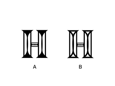 Letter H Exploration: which one? black design flat lettering logo minimal type typeface typography white