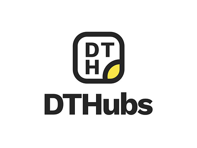 DTHubs - Logo branding color design flat icon logo minimal type typography