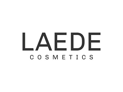 Laede Cosmetics - Logo black branding design flat logo type typography