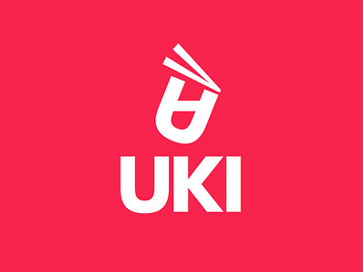 Uki Ramen - Logo branding color design flat icon logo minimal type