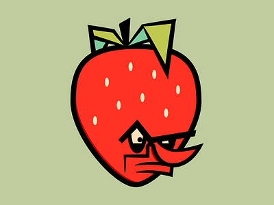 FROOT 04 cartoon design graphic illustration logo strawberry vector