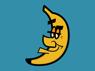 FROOT 06 banana cartoon design graphic illustration logo vector