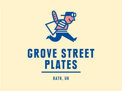 GROVE STREET PLATES LOCKUP branding cartoon characterdesign design graphic illustration logo typography vector
