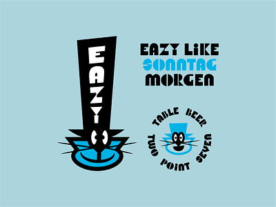 EAZY LIKE SONNTAG MORGEN alcohol branding branding cartoon characterdesign design graphic illustration logo vector