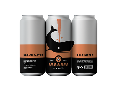 BROWN WATER CAN CONCEPT alcohol branding beer branding cartoon characterdesign design graphic illustration logo typography
