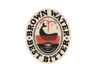 BROWN WATER SKETCH alcohol branding beer branding cartoon characterdesign design graphic illustration logo typography