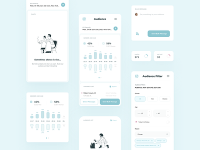 tuo — Mobile App UI analytic app app design application chart dashboad filter flat illustration ios message mobile product design ui user experience user interface ux