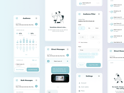 tuo — Mobile App UI app app design application chart filter flat illustration message product design ui user experience user interface ux
