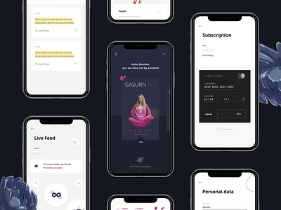 The Casurnal — Mobile UI animation card feed ios mobile mobile design saved screens subscription