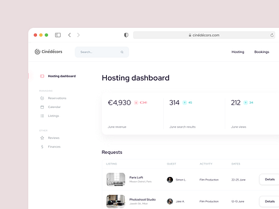 Cinédécors — Hosting Dashboard