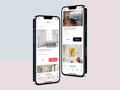 Cinédécors — Mobile UI ads apartments app app design booking design drafts house ios iphone list listing marketplace product design real estate rental ui user experience user interface ux