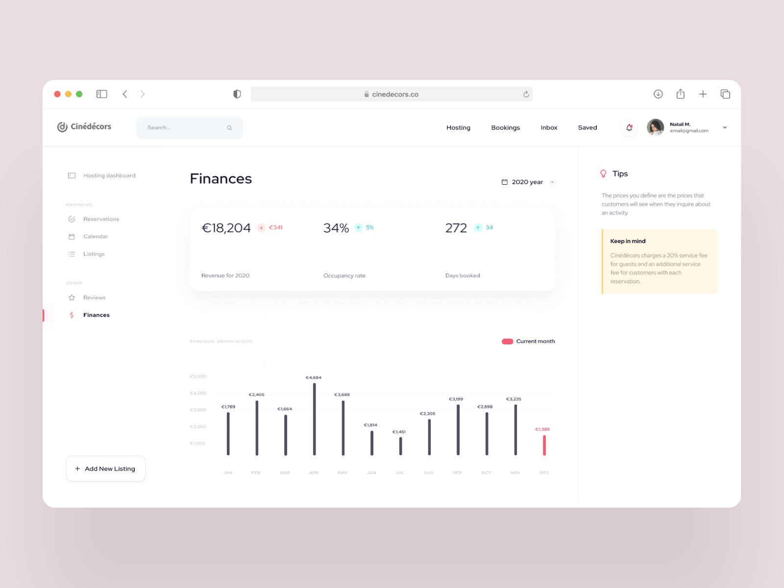 Cinédécors — Finance Dashboard