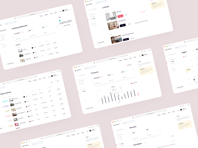 Cinédécors — Web Screens airbnb app app design booking chart dashboard design finance list listing marketplace product design real estate rental review ui user experience user interface ux web