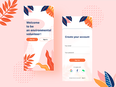 sign up page practice #DailyUI app design sign up ui