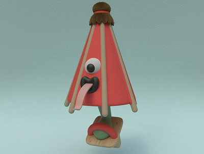 Kasa-Obake 3d modeling animation cartoon cinema4d cute illustration japanese culture motion design practice yokai