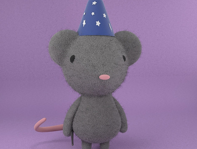 Olivia, the cute mouse gal 3d modeling animation cartoon cinema4d cute illustration motion design mouse practice