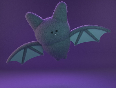 Aubrey, the cute bat gal 3d modeling animation arnold arnold renderer bat cartoon cinema4d cute illustration motion design practice