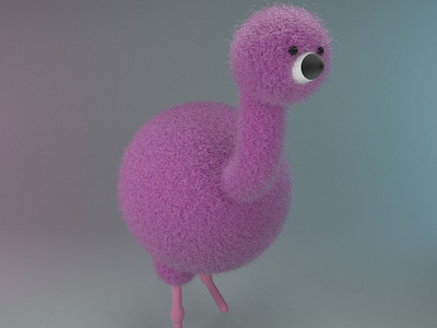 Maddie, the cute flamingo gal 3d modeling animation cartoon cinema4d cute illustration motion design practice