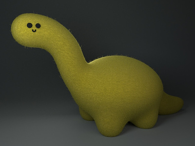 Rebecca, the cute dinosaur gal 3d modeling animation cartoon cinema4d cute illustration motion design practice