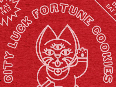 City Luck Fortune Cookies T-Shirt cat city city luck fortune cookies cookies fortune luck red three eyes tshirt