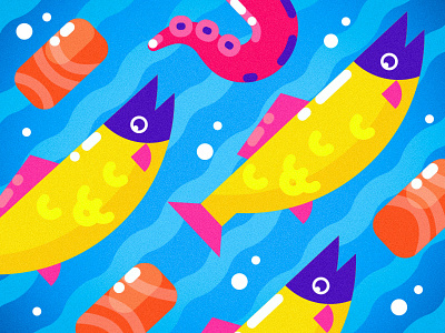 Fisch fisch flat illustration vector