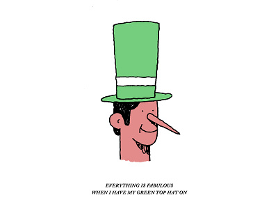 Green Top Hat cartoon cartooning character design drawing editorial editorial illustration illustration