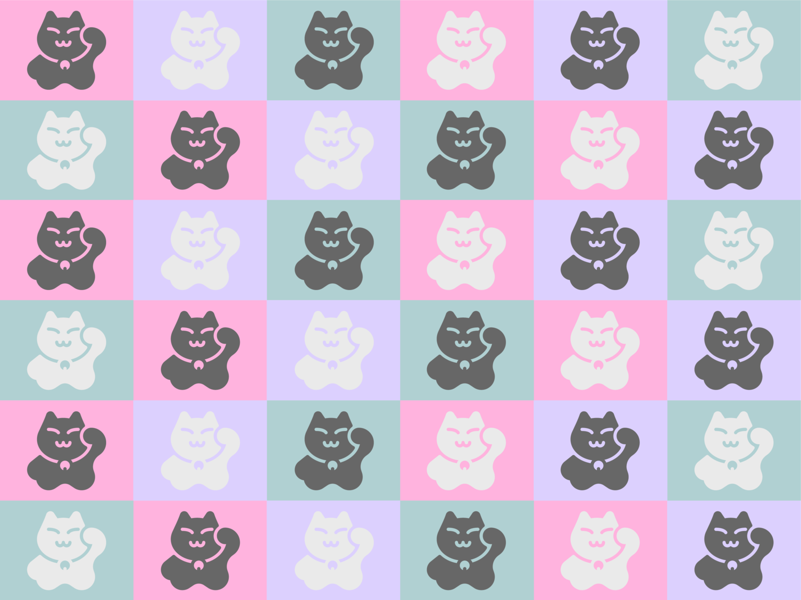Kitty Pattern! by Nicolene Genis on Dribbble